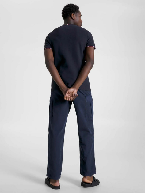 Koszulka męska Tommy Hilfiger Slim Fit MW0MW31542 2XL Granatowa (8720644229835) - obraz 4