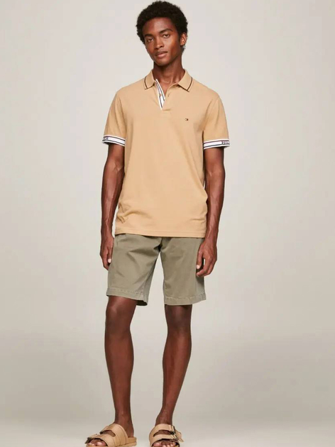 Koszulka polo męska Tommy Hilfiger Regular Fit MW0MW31567 M Khaki (8720644191378) - obraz 3