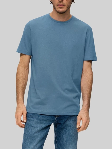 Футболка бавовняна чоловіча s.Oliver 10.3.11.12.130.2141455-5402 S Синя (4099975048809) - зображення 6