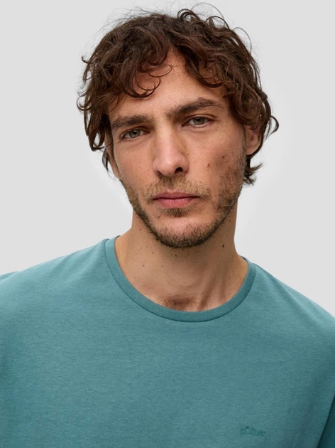 Koszulka męska bawełniana s.Oliver 10.3.11.12.130.2141455-6565 S Turkusowa (4099975049325) - obraz 6
