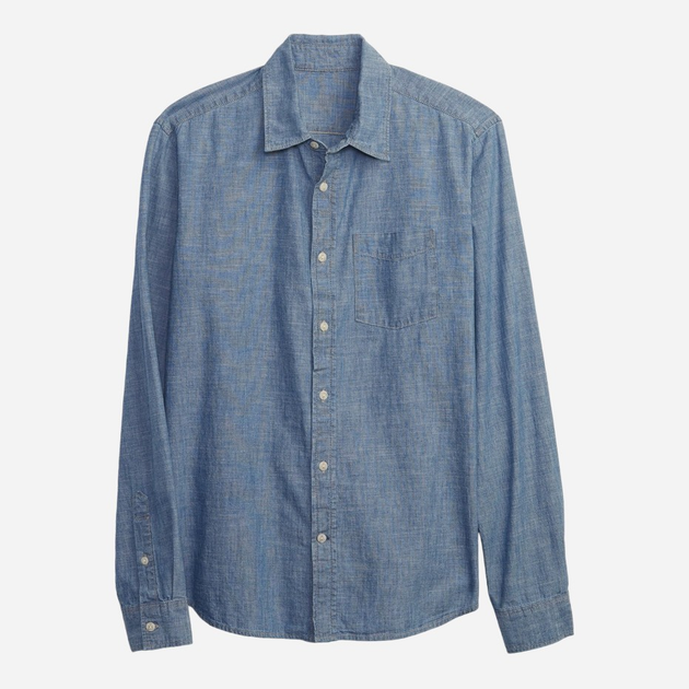 Сорочка джинсова демісезонна чоловіча GAP 543056-01 2XL Блакитна (1200118689527) - зображення 5