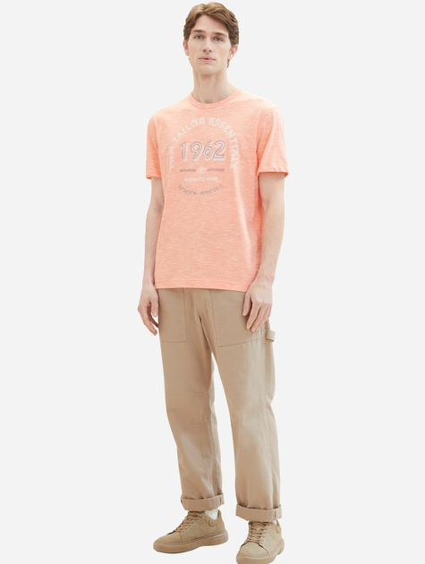 Футболка чоловіча Tom Tailor L1040819049 XL Помаранчева (4067672235952) - зображення 3