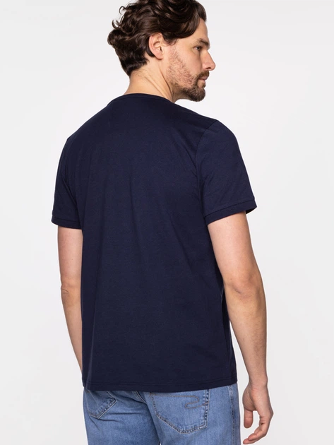 Koszulka męska bawełniana Lee Cooper HENLEY-4587 L Granatowa (5904347395339) - obraz 2