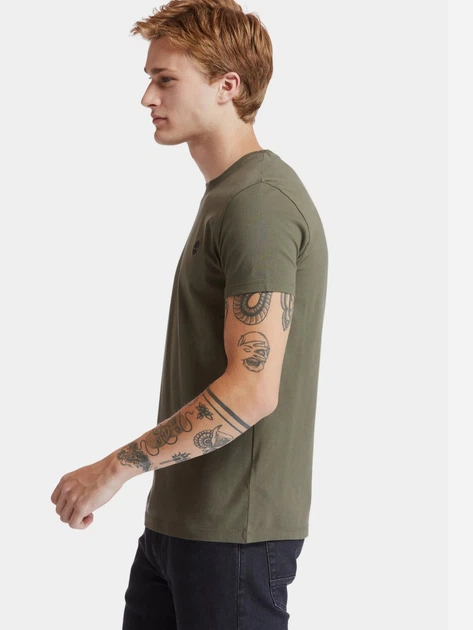 T-shirt męski bawełniany Timberland TB0A2BPR L Khaki (193392792667) - obraz 3