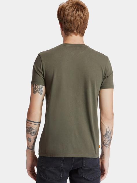 T-shirt męski bawełniany Timberland TB0A2BPR S Khaki (193392792544) - obraz 2