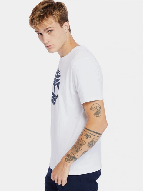 T-shirt męski bawełniany Timberland TB0A2C2R XXL Biały (193393784630) - obraz 4