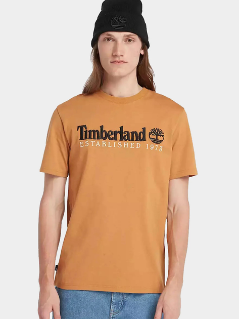 T-shirt męski bawełniany Timberland TB0A6SE1 XL Beżowy (194112902366) - obraz 1