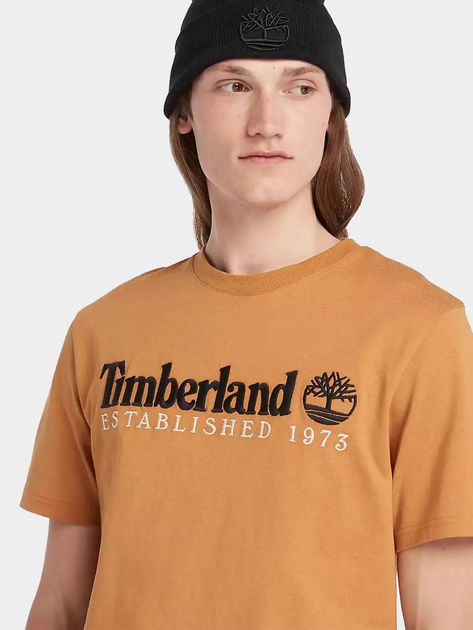 T-shirt męski bawełniany Timberland TB0A6SE1 S Beżowy (194112901659) - obraz 4