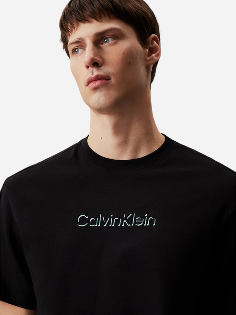 Koszulka męska bawełniana Calvin Klein K10K113105-BEH 2XL Czarna (8720109906769) - obraz 6