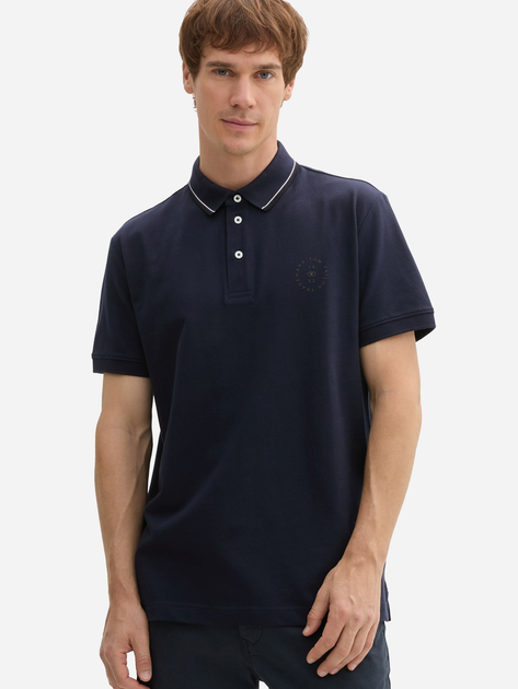 Koszulka polo męska Tom Tailor 1043721 L Granatowe (4068127336125) - obraz 4