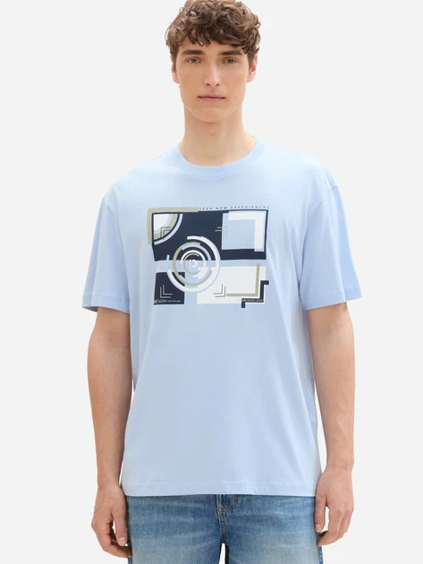 Koszulka męska bawełniana Tom Tailor 1043458 XL Błękitna (4068127056283) - obraz 4