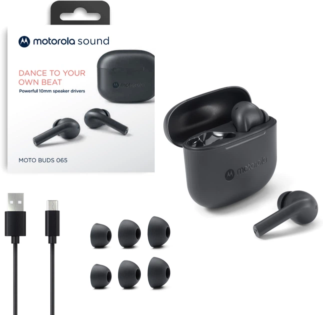Навушники Motorola MOTO BUDS 065 ENC Moonless Night - зображення 2