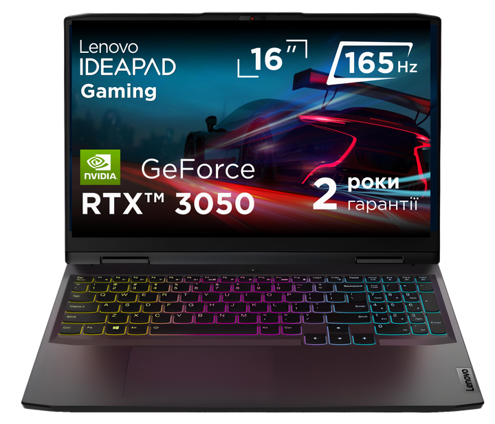 Ноутбук Lenovo IdeaPad Gaming 3 16ARH7 (82SC00AJRA) Onyx Grey / 16