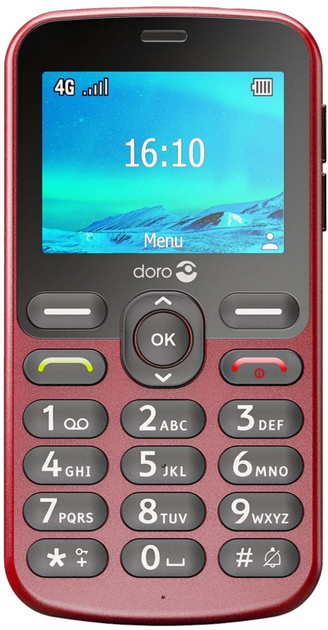 Telefon komórkowy Doro 1880 4G Red (7322460085650) - obraz 1