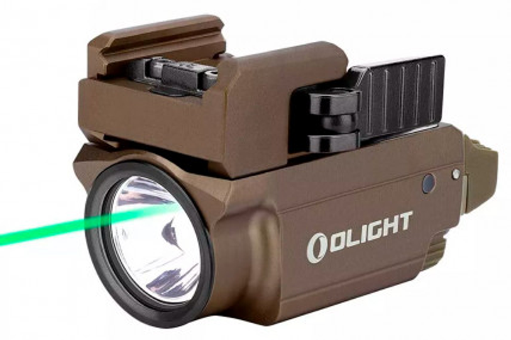 Ліхтар Olight Baldr Mini, green laser, desert tan - зображення 1