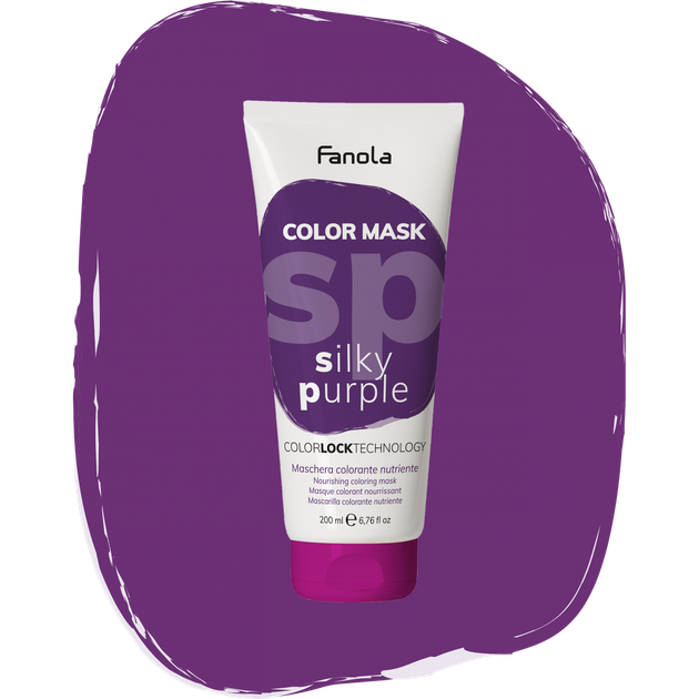 Маска тонуюча Fanola Color Mask Silky Purple для живлення та зволоження Шовковий Фіолет 200 мл - Фото 1 Маска тонуюча Fanola Color Mask Silky Purple для живлення та зволоження Шовковий Фіолет 200 мл - изображение 1