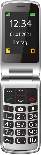 Telefon komórkowy Beafon SL645 Plus Silver Line Black/Silver (SL645plus_EU001B) - obraz 3