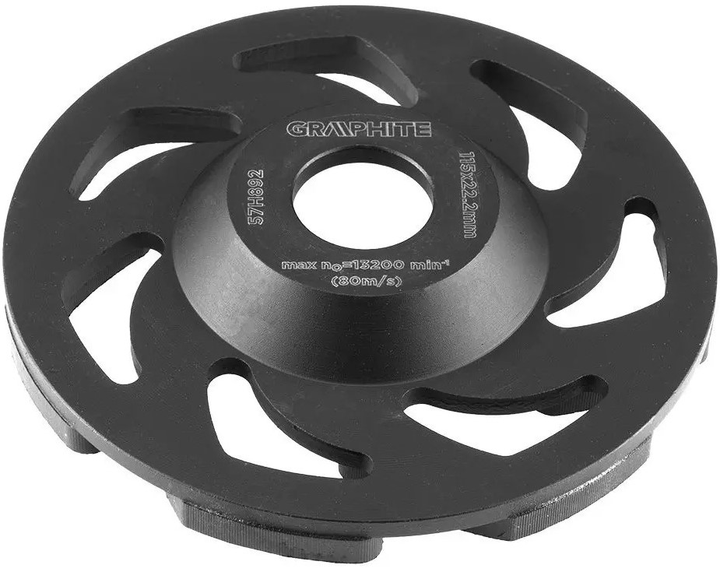 Диск алмазний Graphite шліфувальний 125 x 22.2 x 5 мм Segment L 57H892 (5902062082633) - зображення 8