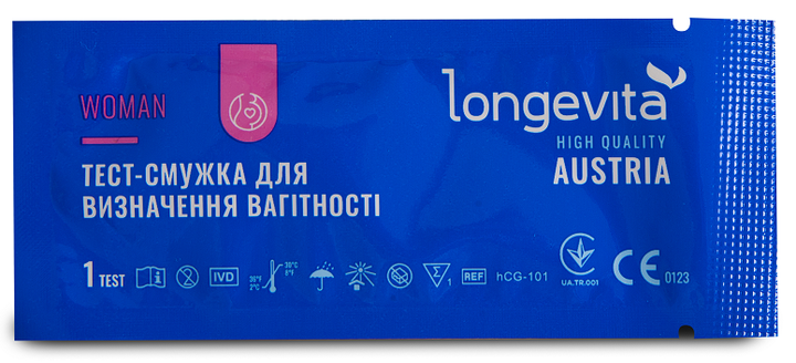 Тест-смужка для визначення вагітності Longevita Woman TS/1ec, 1 шт - зображення 1