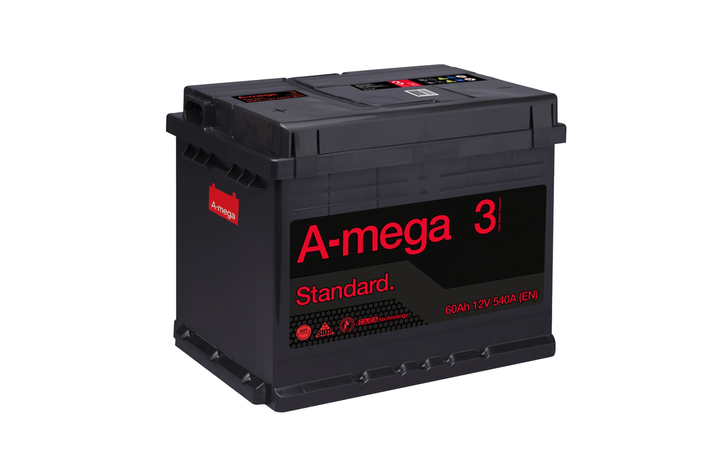 Акумулятор A-mega Standard 60Ah 540A (- +) - изображение 1