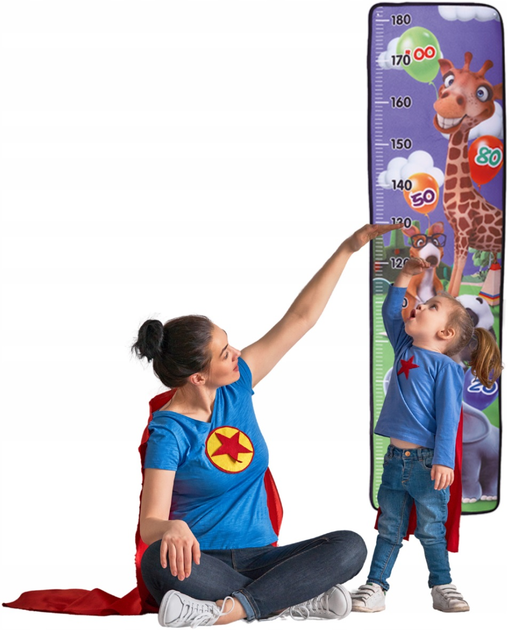 Таблиця зросту дітей Artyk Sportox Kids з грою дартс 2в1 60-180 см (5901811128233) - зображення 3