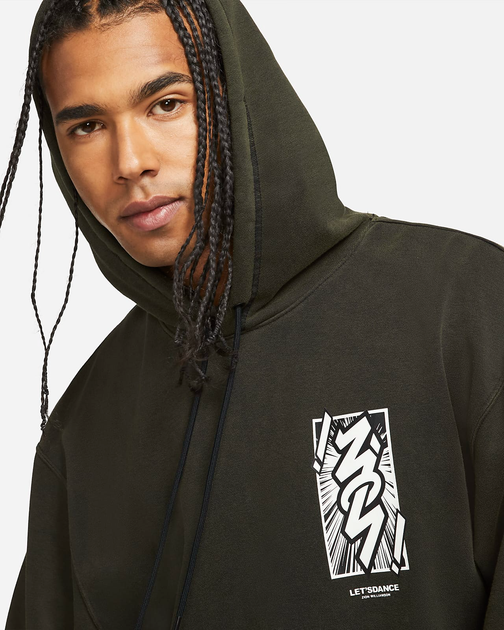 Худи Air Jordan Dri-FIT Zion Performance Hoodie Olive DH0598-010 S - изображение 4