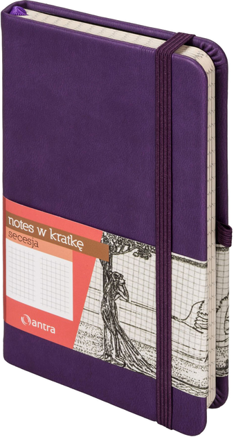 Notes Antra secesja A6 purpurowy (5904210033894) - obraz 1