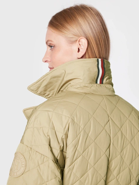 Пальто осіннє довге стьобане жіноче Tommy Hilfiger THWW0WW35090AEG XS/S Бежеве (8720117610078) - зображення 5