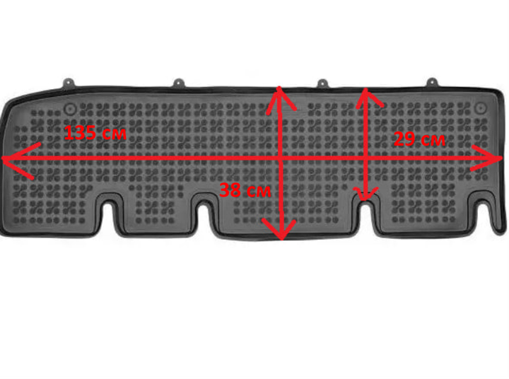 Коврик в салон Opel Vivaro I и II 2014 - 2-й ряд (без вентиляц. отв.) Rezaw-Plast RP 201928 - изображение 2