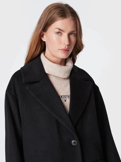 Płaszcz damski elegancki Tommy Hilfiger WW0WW35941-BDS 38 Czarny (8720641902021) - obraz 4