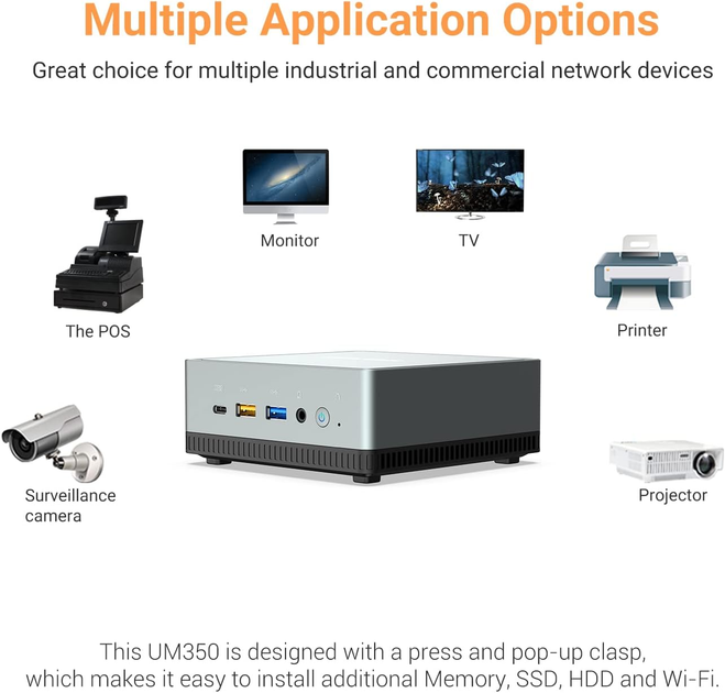 MINISFORUM UM350 16G ミニPC Amazon.co.jp: MINISFORUM DeskMini UM350 ミニpc DDR4 16GB