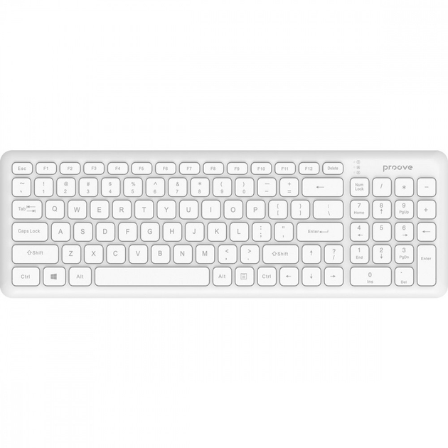 Бездротова клавіатура Proove Classic Code (Ukraine Layout) white - зображення 1