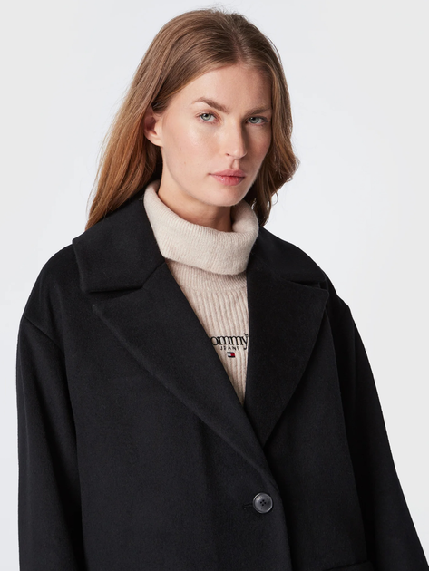 Пальто жіноче Tommy Hilfiger WW0WW35941-BDS 38 Чорне (8720641902021) - зображення 4