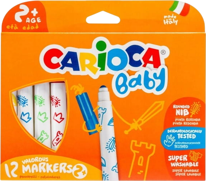 Фломастери Carioca 12 шт (8003511428143) - зображення 1