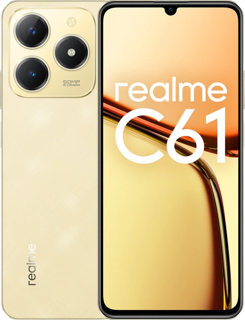 realme C61 6GB/128GB スパークルゴールド　SIMフリー Realme C61 6/128Gb (RMX3930) Sparkle Gold купить в Киеве