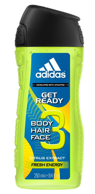 Парфумований гель для душу для чоловіків Adidas Get Ready! For Him 3-w-1 250 мл (3607342733947) - зображення 1