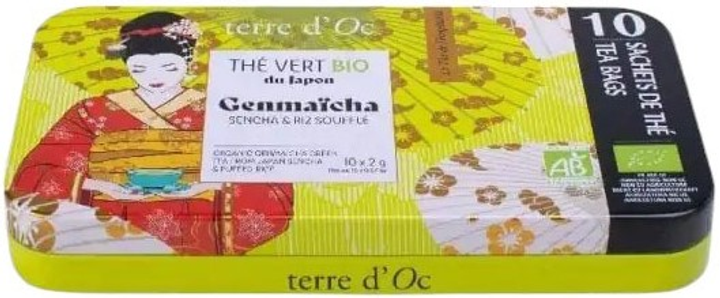 Зелений чай Terre d'Oc Bio Genmaïcha 10 х 2 г (3700324436260) - зображення 1