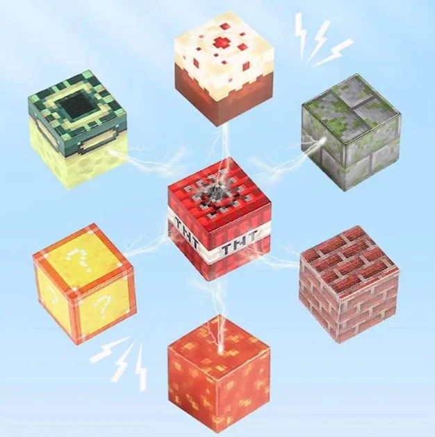Детский магнитный конструктор Майнкрафт на 36 кубиков Magnetism