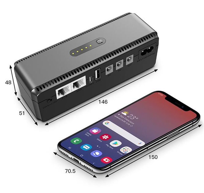 Источник бесперебойного питания Yepo Smart DC-UPS 10400mAh DC-5V/9V/12V (UA-112485) - изображение 5