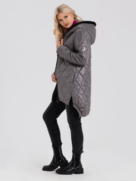 Płaszcz puchowy damski Look Made With Love 302 Falla XL Brązowa (5903999310356) - obraz 4