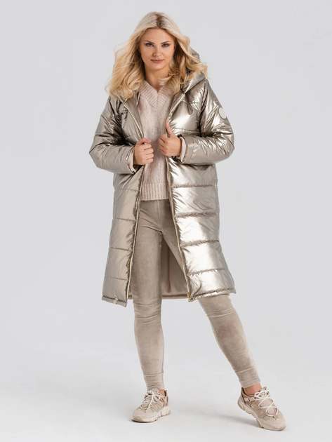 Płaszcz puchowy damski Look Made With Love 936 Amber M Złota (5903999310486) - obraz 3