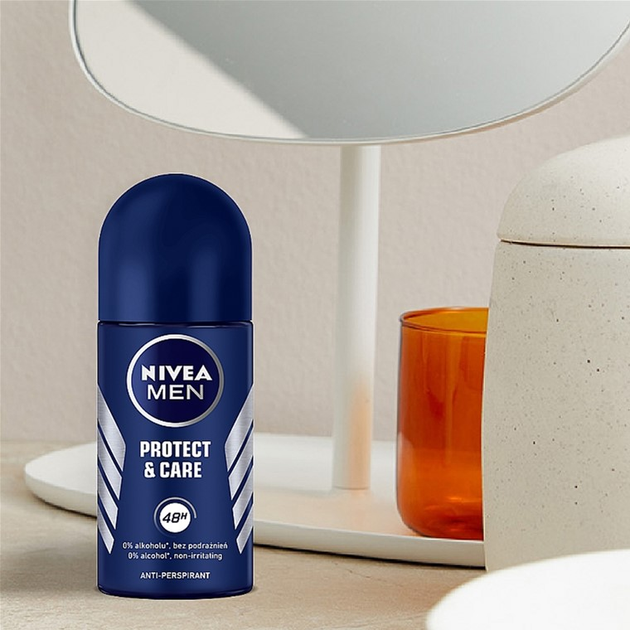 Набір для догляду за тілом Nivea Men Get Protected Гель для душу 250 мл + Антиперспірант кульковий 50 мл + Крем універсальний 75 мл (9005800382838) - зображення 4