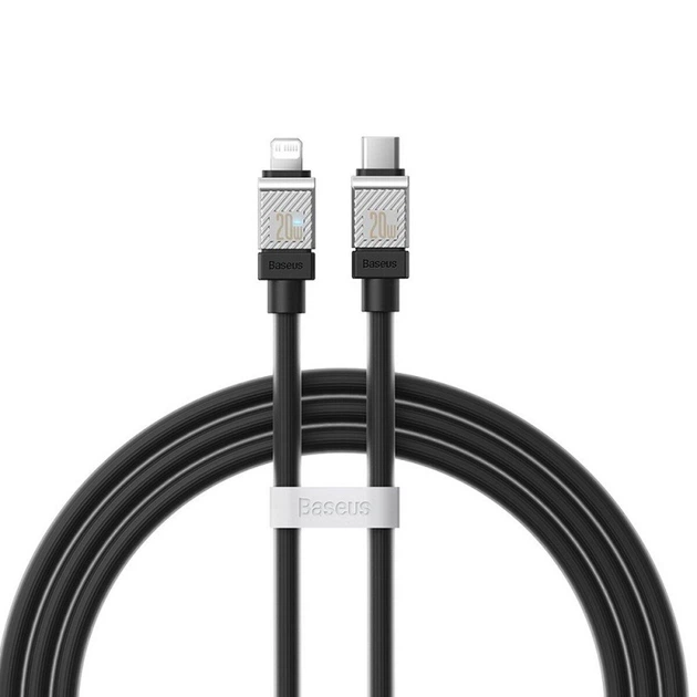 Кабель Type-C to Lightning для Iphone CoolPlay (2м) 20W чорний для зарядки і передачі даних , Baseus (CAKW000101) - Фото 1 Кабель Type-C to Lightning для Iphone CoolPlay (2м) 20W чорний для зарядки і передачі даних , Baseus (CAKW000101) - зображення 1