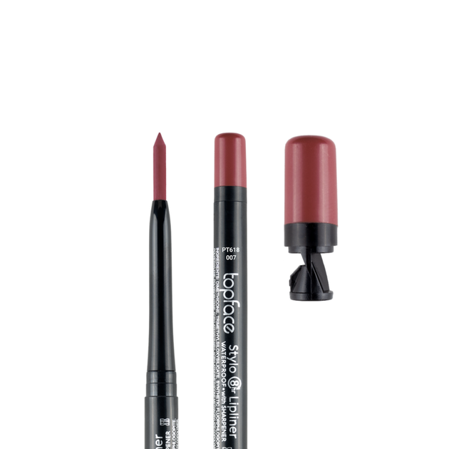 Олівець для губ водостійкий topface Stylo Lipliner матовий № 007 Кораловий (PT618) - Фото 2 Олівець для губ водостійкий topface Stylo Lipliner матовий № 007 Кораловий (PT618) - зображення 2