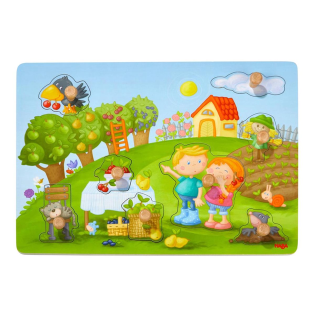 Puzzle drewniane Haba W ogrodzie 30 x 21 cm 8 elementów (4010168241128) - obraz 2