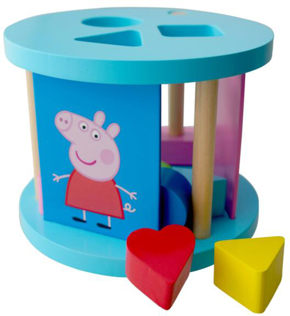 Drewniany sorter Barbo Toys Peppa Pig Rozpoznawanie kolorów i kształtów (5704976089858) - obraz 1