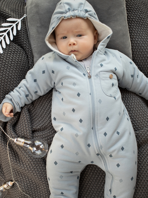 Дитячий теплий чоловічок для хлопчика Pinokio Charlie Warm Overall 56 см Блакитний (5901033292927) - зображення 3