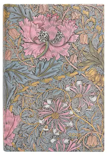 Kalendarz Paperblanks 2025 Morris Pink Honeysuckle Mini dzienny (9781408757352) - obraz 1