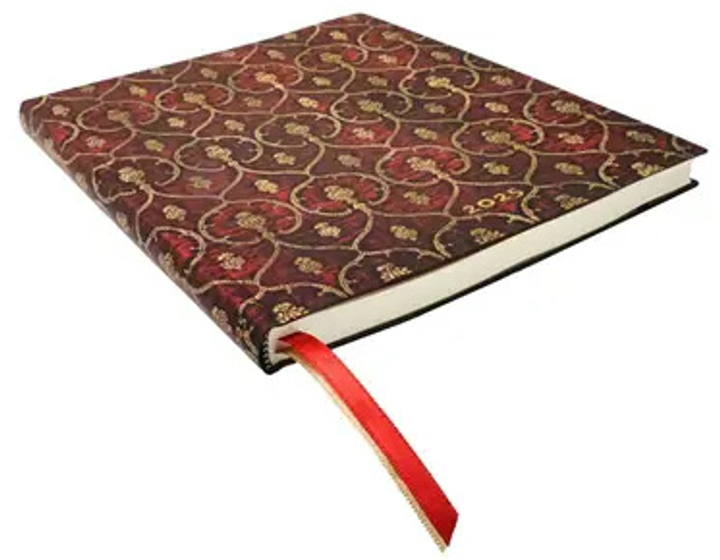 Kalendarz Paperblanks 2025 Red Velvet Ultra tygodniowy vertical Flexi (9781408758557) - obraz 2