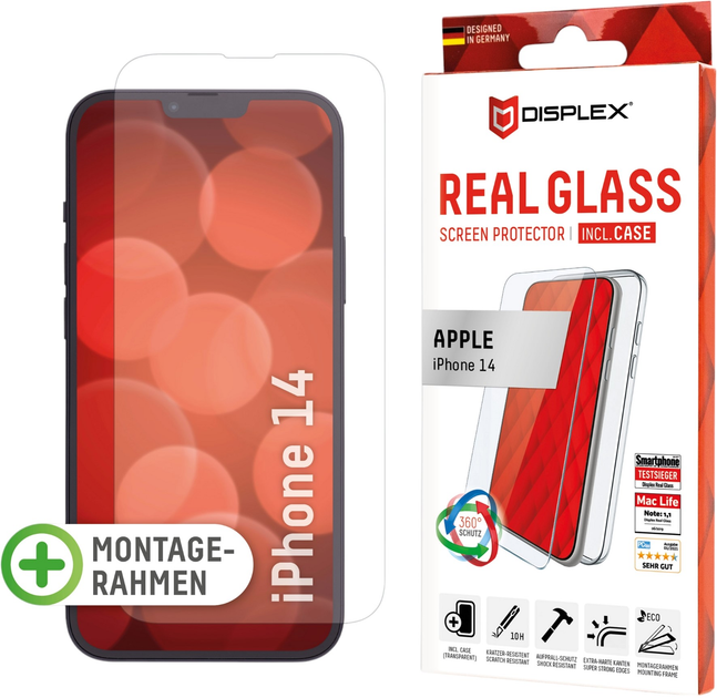 Szkło hartowane Displex Real Glass + Case do Apple iPhone 14 (4028778118259) - obraz 1